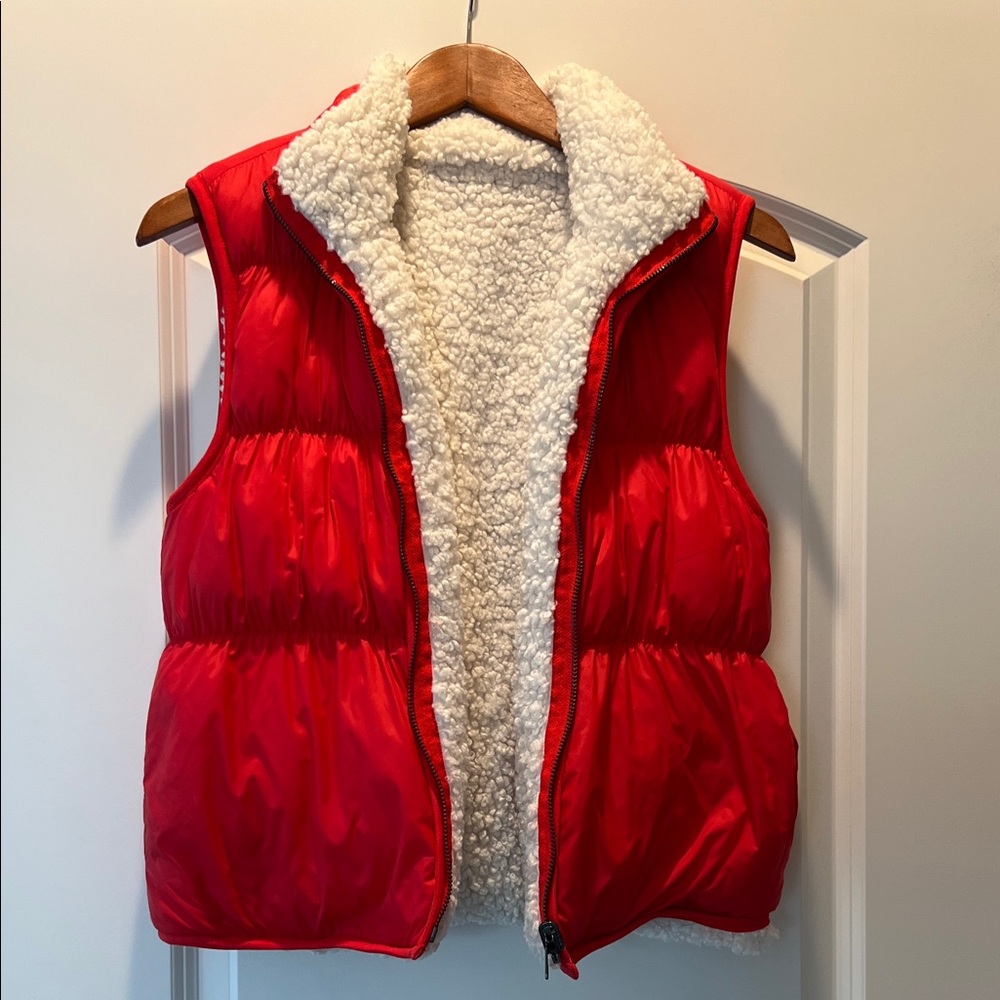 Dylan Vibrant Red and Fleece Reversible Vest